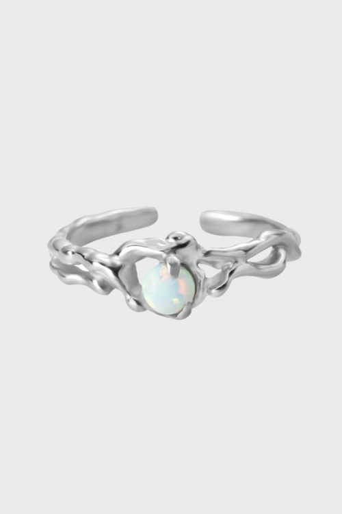 White Opal Ring