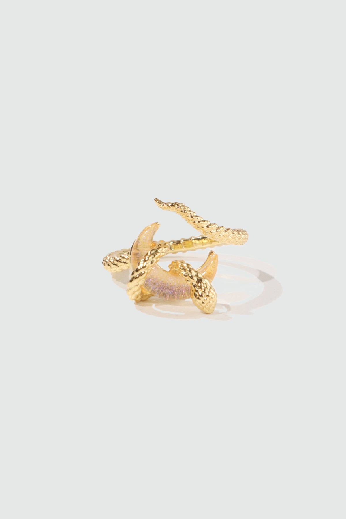 20K Real Gold Plated Moon Snake Ring