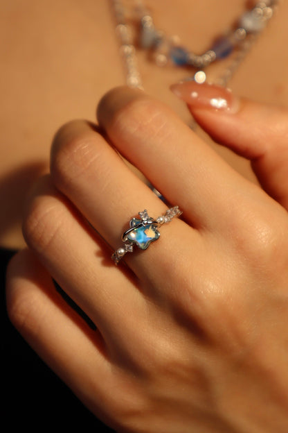 Blue Star Pearl Ring