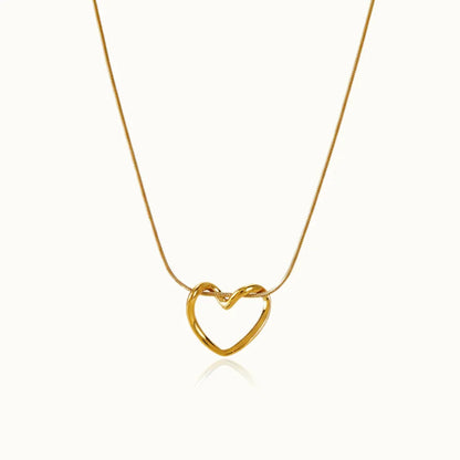Gold Knot Heart Pendant
