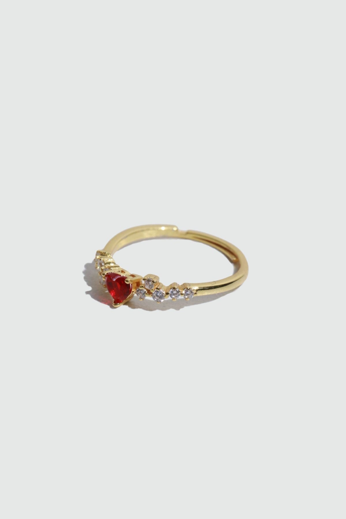 18K Real Gold Plated Crimson Heart Ring
