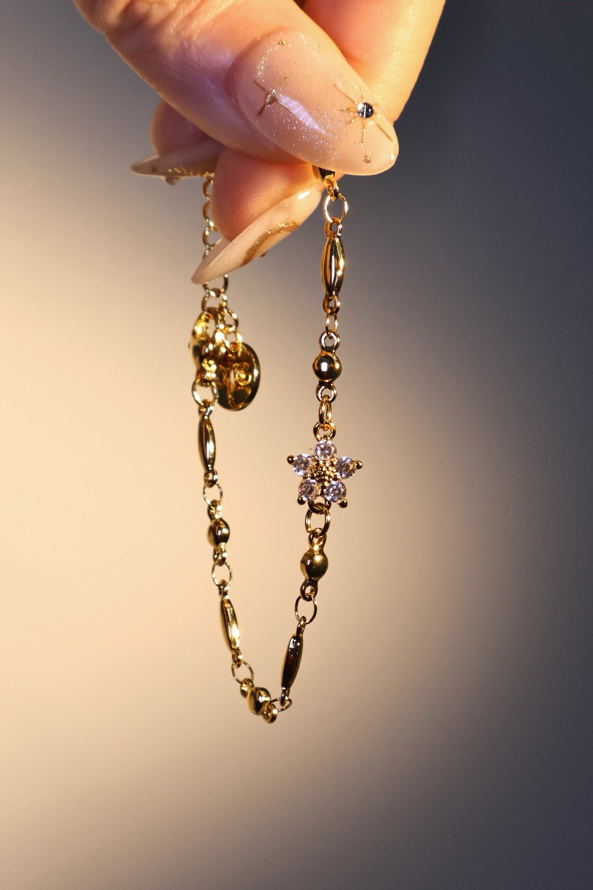 18K Real Gold Plated Diamond Starlight Bloom Bracelet