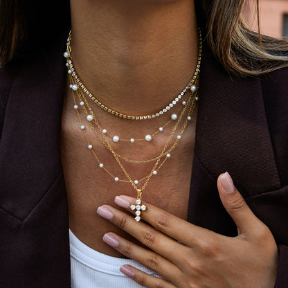 Wynter Diamond Cross Necklace