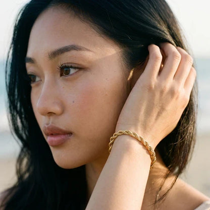 Clara Rope Chain Gold Bracelet