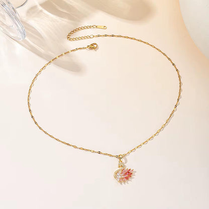 Crystal Swan Necklace