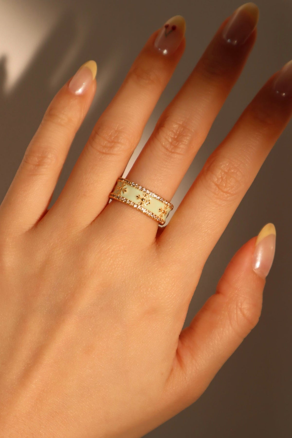 20K Real Gold Plated Cross Crown Ring