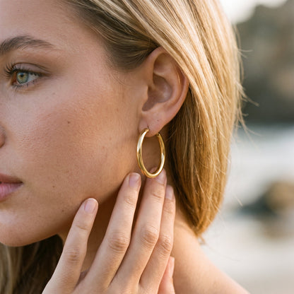Wide Hoop Earrings