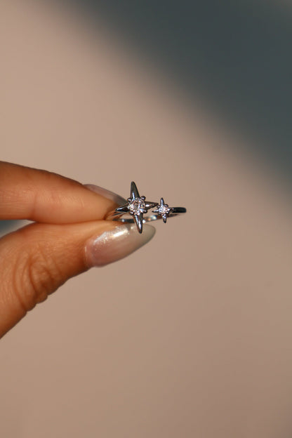 2 in 1 Diamonds Star Ring