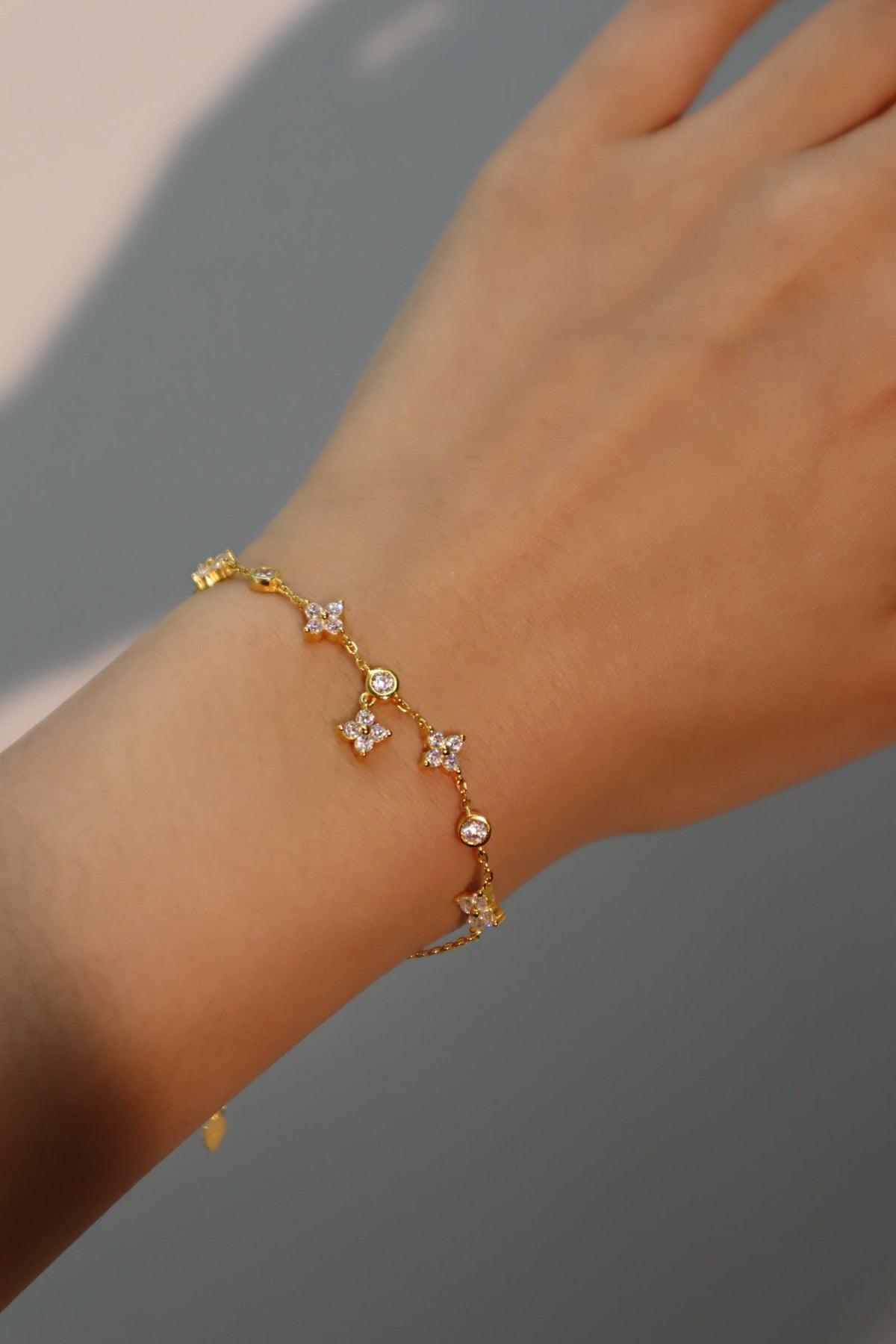 18K Gold Vermeil Multi Starlight Petal Bracelet