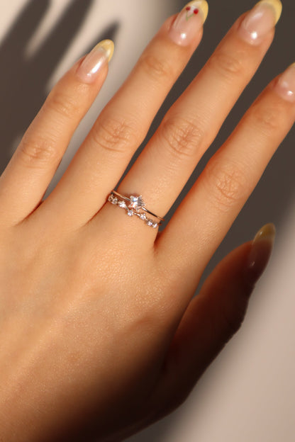 925 Sterling Silver Diamond Star Ring
