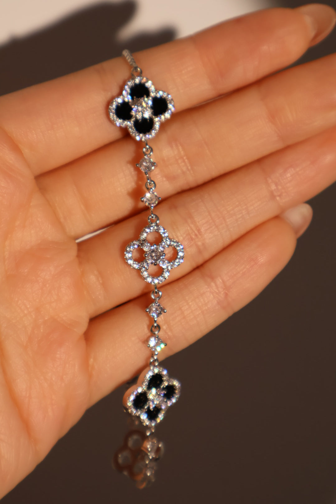 Black Lucky Leaf Bracelet