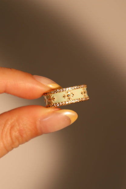 20K Real Gold Plated Cross Crown Ring