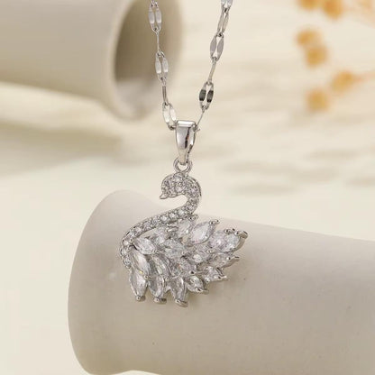 Crystal Swan Necklace