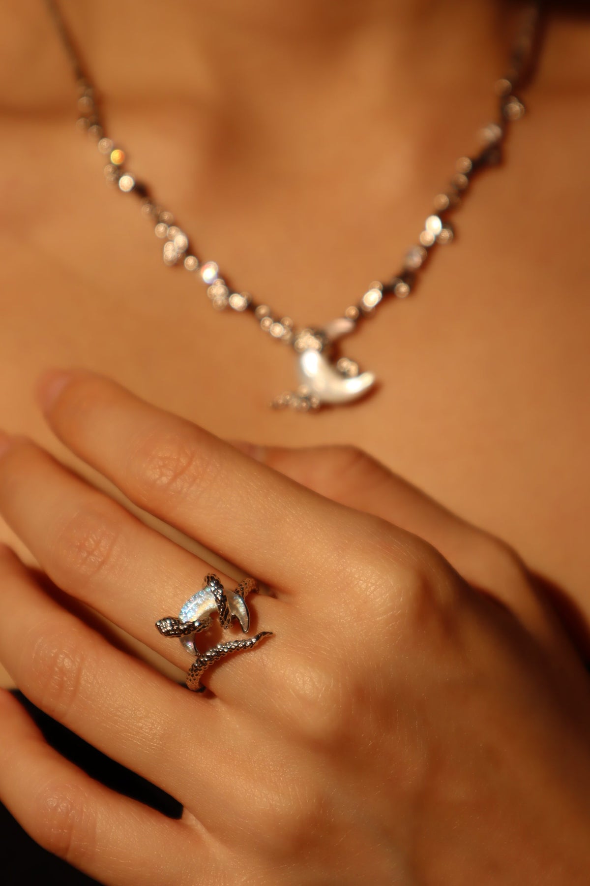 Moon Snake Ring