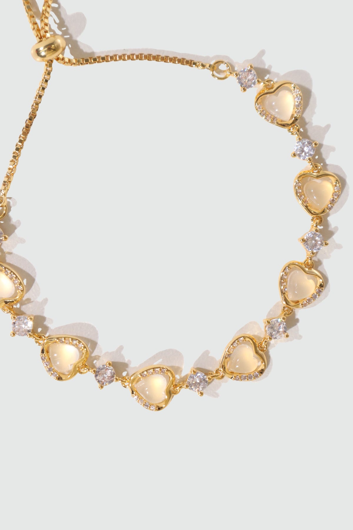18K Real Gold Plated Moonlight Glowing Heart Bracelet