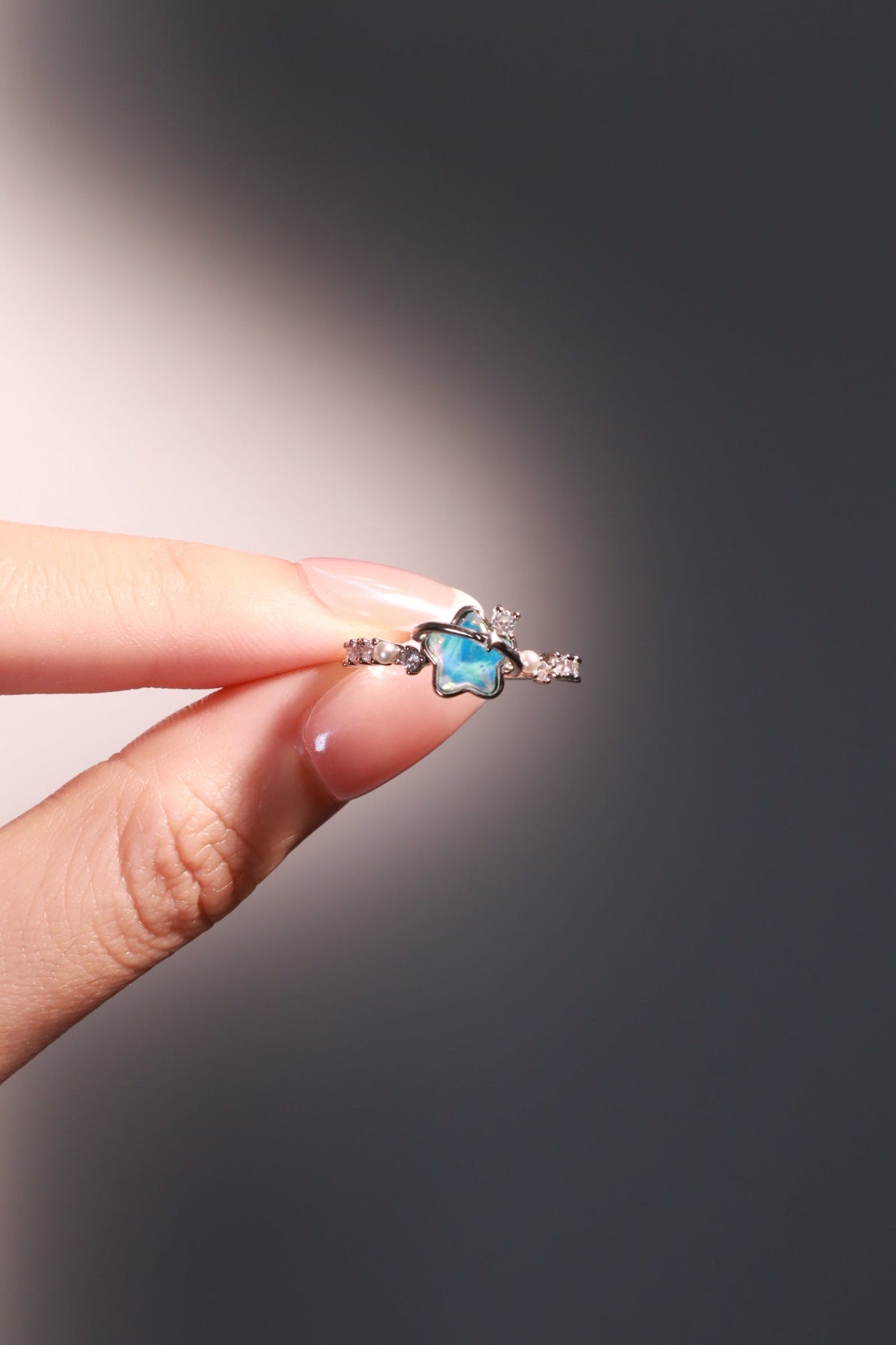 Blue Star Pearl Ring