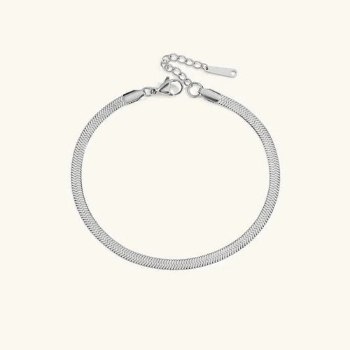 Gia Gold Herringbone Anklet