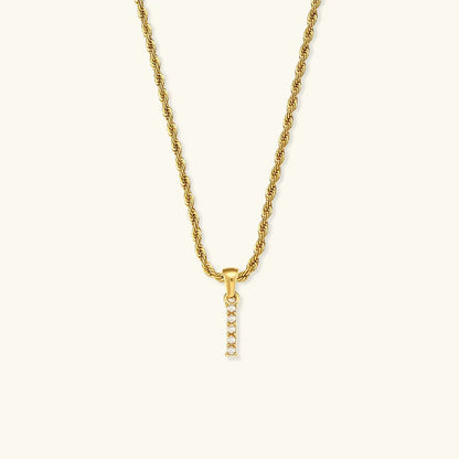 Elodie Initial Letter Pearl Necklace