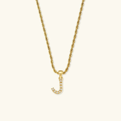 Elodie Initial Letter Pearl Necklace