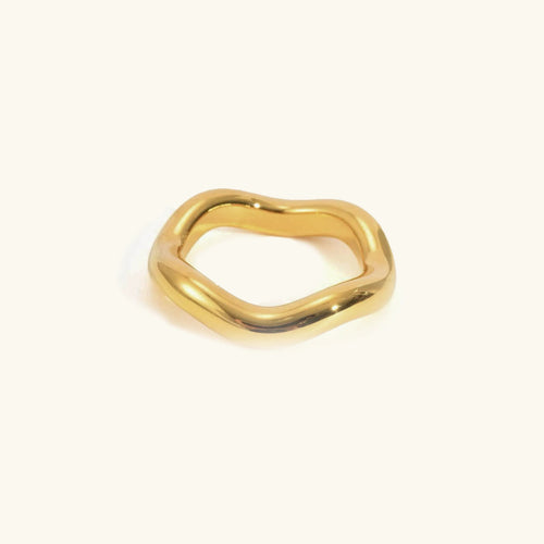 Lunaria Gold Wave Ring
