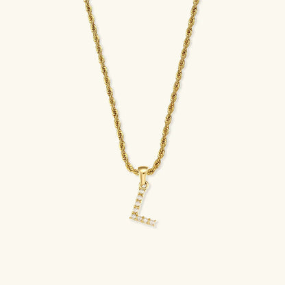 Elodie Initial Letter Pearl Necklace