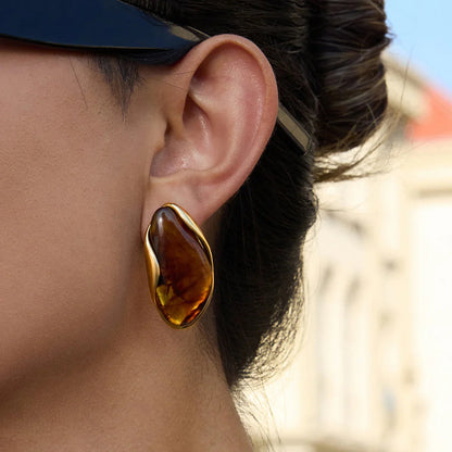 Amelise Polished Gemstone Earrings
