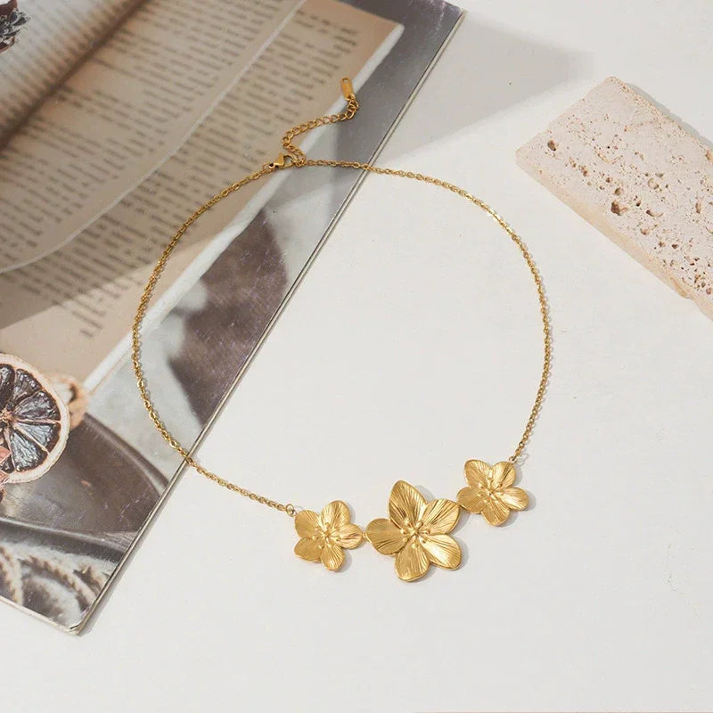 Millie Gold Flower Necklace