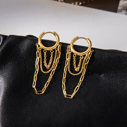 Alaina Link Chain Hoops