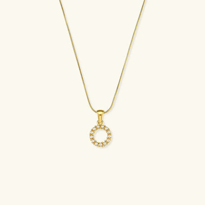 Augustine Initial Letter Pearl Necklace