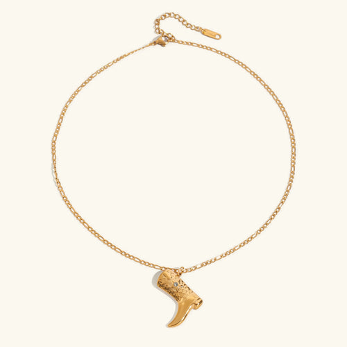 Makayla Gold Boot Pendant