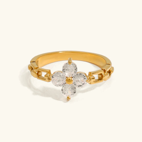 Clestine Diamond Petal Ring