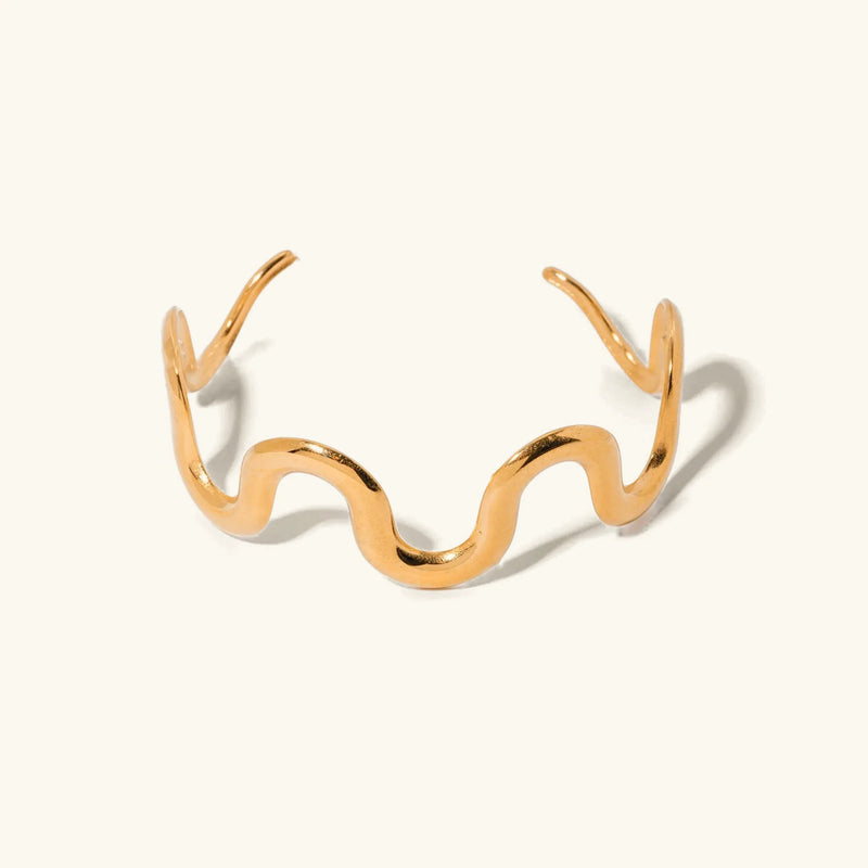 Senna Twisted Gold Bangle