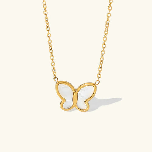 Flutterby Mother of Pearl Necklace