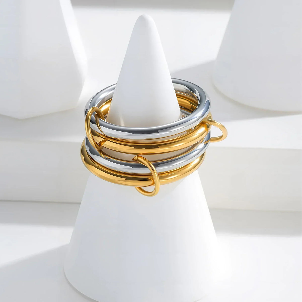 Alexandria Two-Tone Stacked Ring