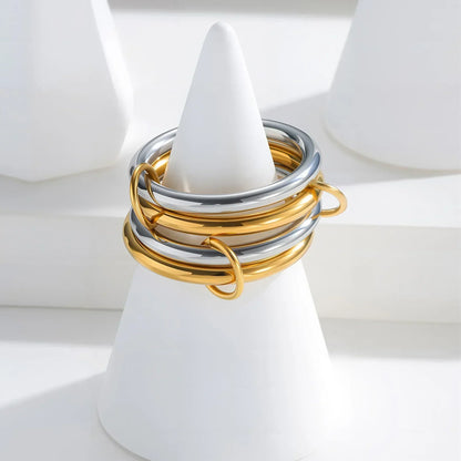Alexandria Two-Tone Stacked Ring