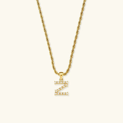 Elodie Initial Letter Pearl Necklace