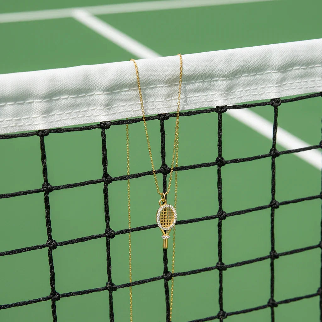 Aces Gold Tennis Pendant