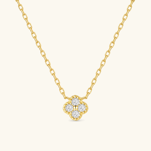 Fleur Diamond Clover Necklace
