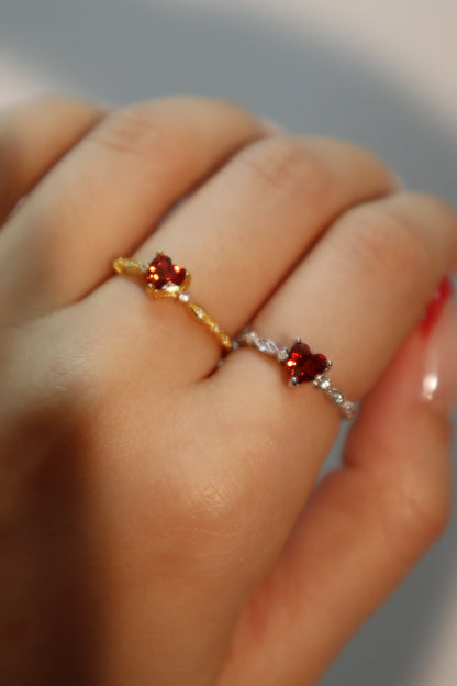 24K Gold Vermeil Heart Ring