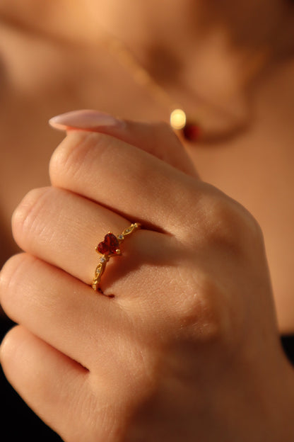 24K Gold Vermeil Heart Ring