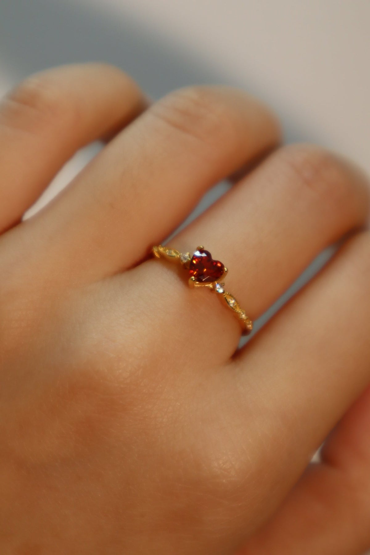 24K Gold Vermeil Heart Ring