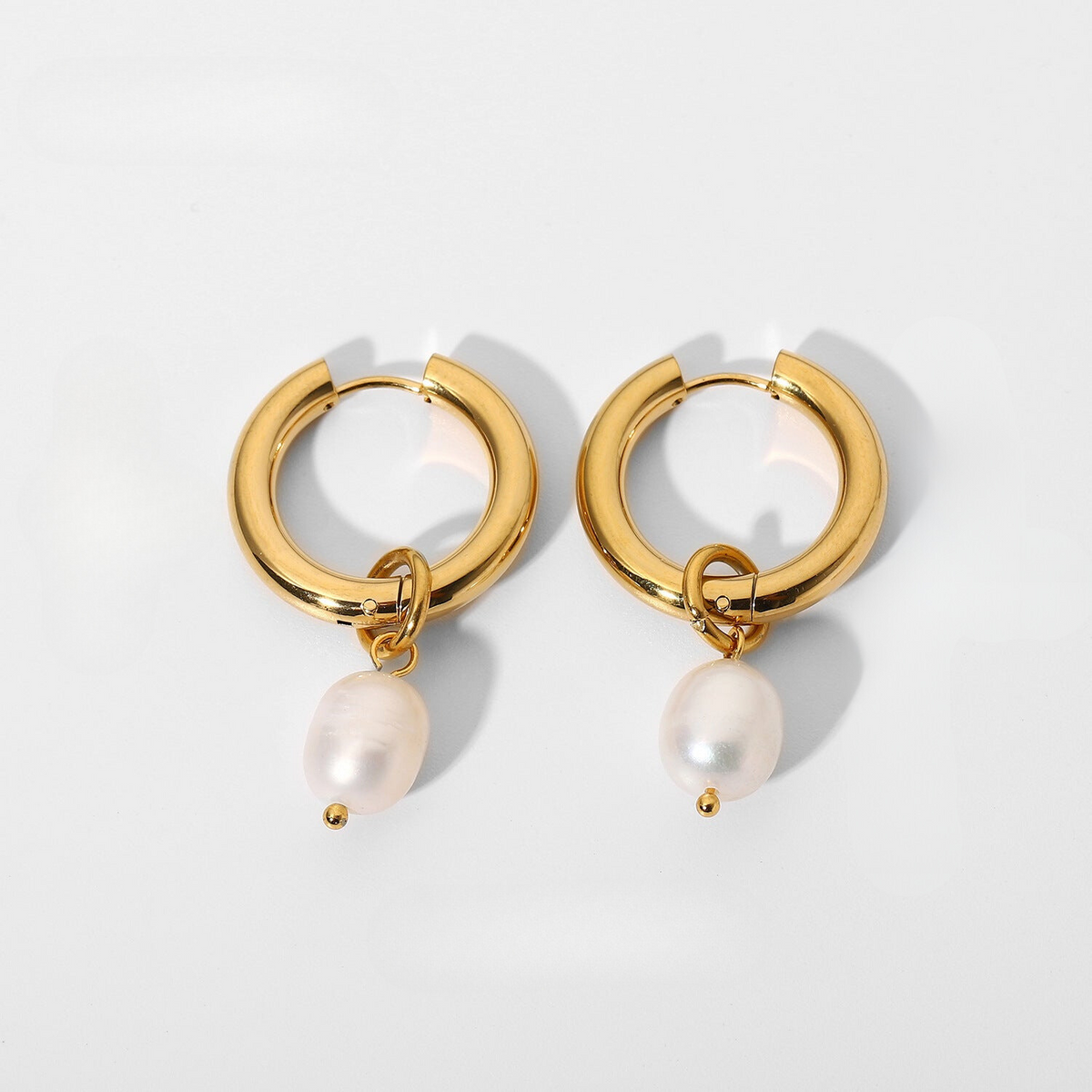 Bethany Pearl Drop Hoop