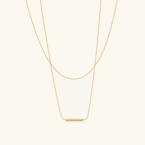 Odalys Layered Bar Gold Necklace